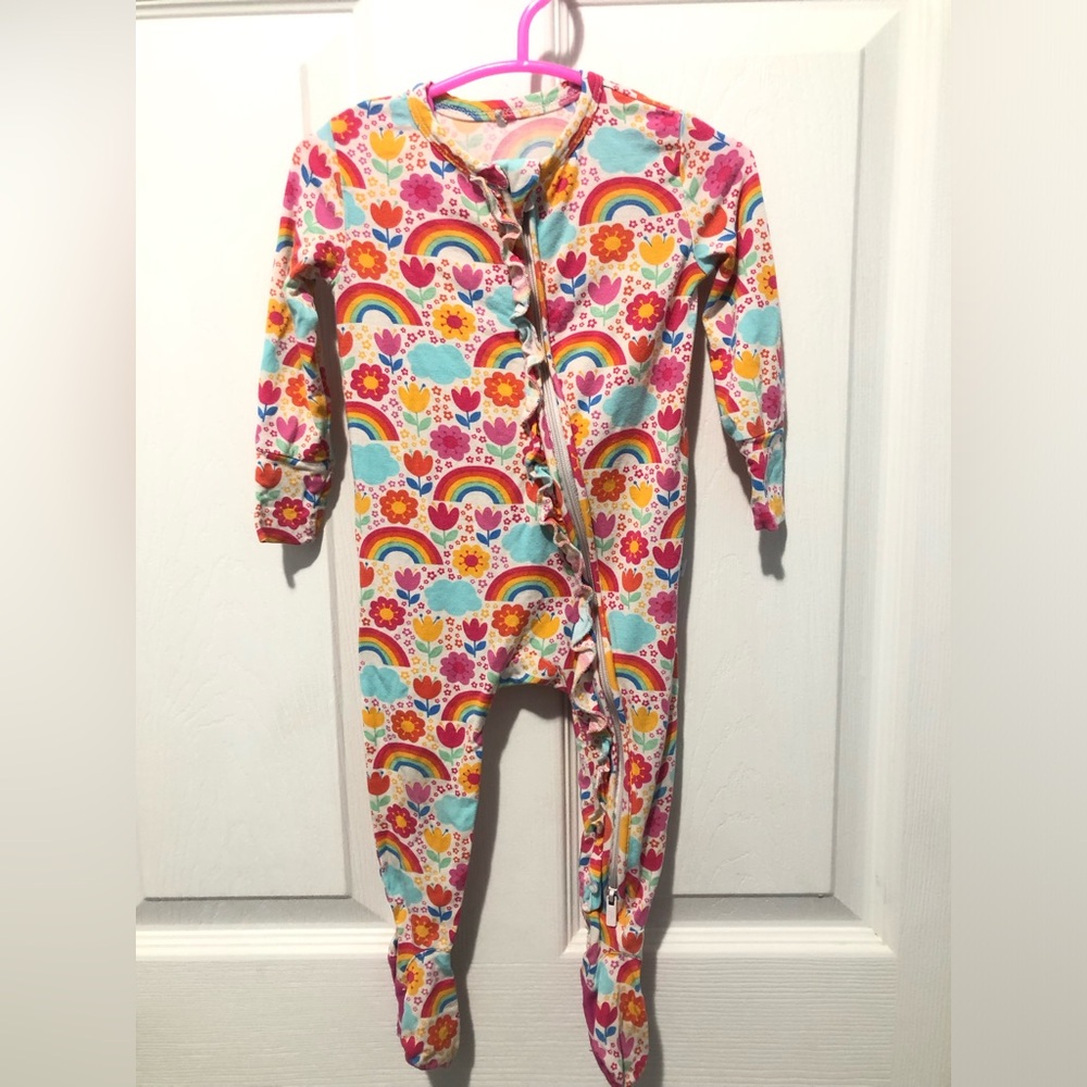 Posh Peanut Rainbow Melody Footie One Piece Bamboo Size 6-9 M